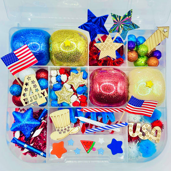 America! Playdough Sensory Kit Activity Toys Poppy and Pine Creations   