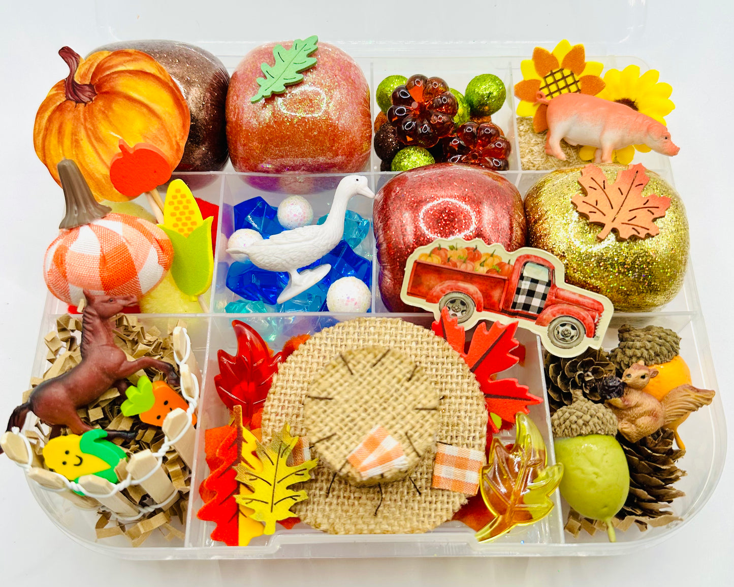Fall Harvest Playdough Sensory Kit Activity Toys Poppy and Pine Creations   