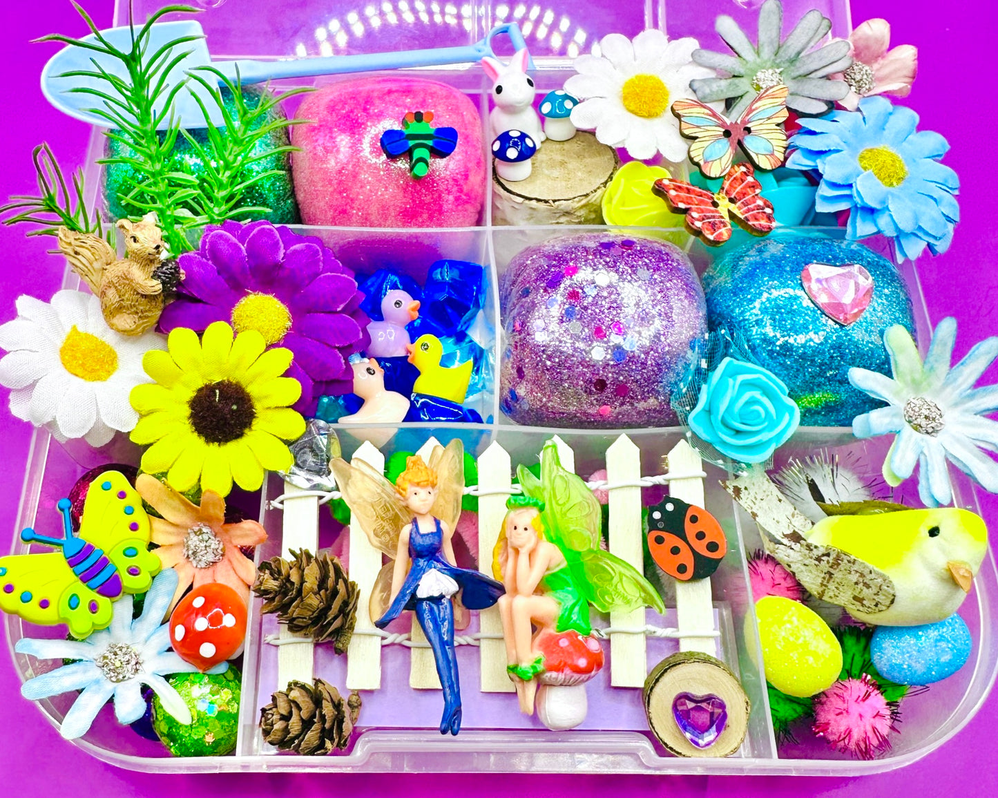 Fairy Garden Playdough Sensory Kit Activity Toys Poppy and Pine Creations   