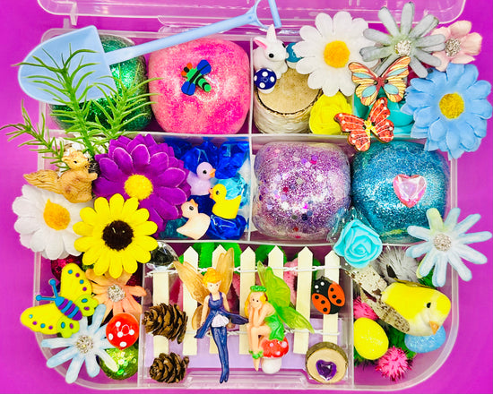 Fairy Garden Playdough Sensory Kit Activity Toys Poppy and Pine Creations   