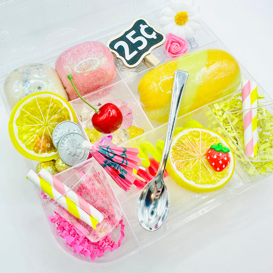 Lemonade Playdough Sensory Kit Activity Toys Poppy and Pine Creations   