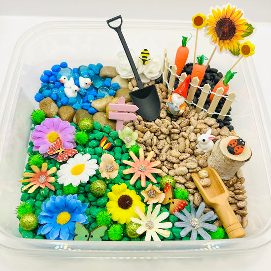 Load image into Gallery viewer, Flower Garden Sensory Bin Activity Toys Poppy and Pine Creations   
