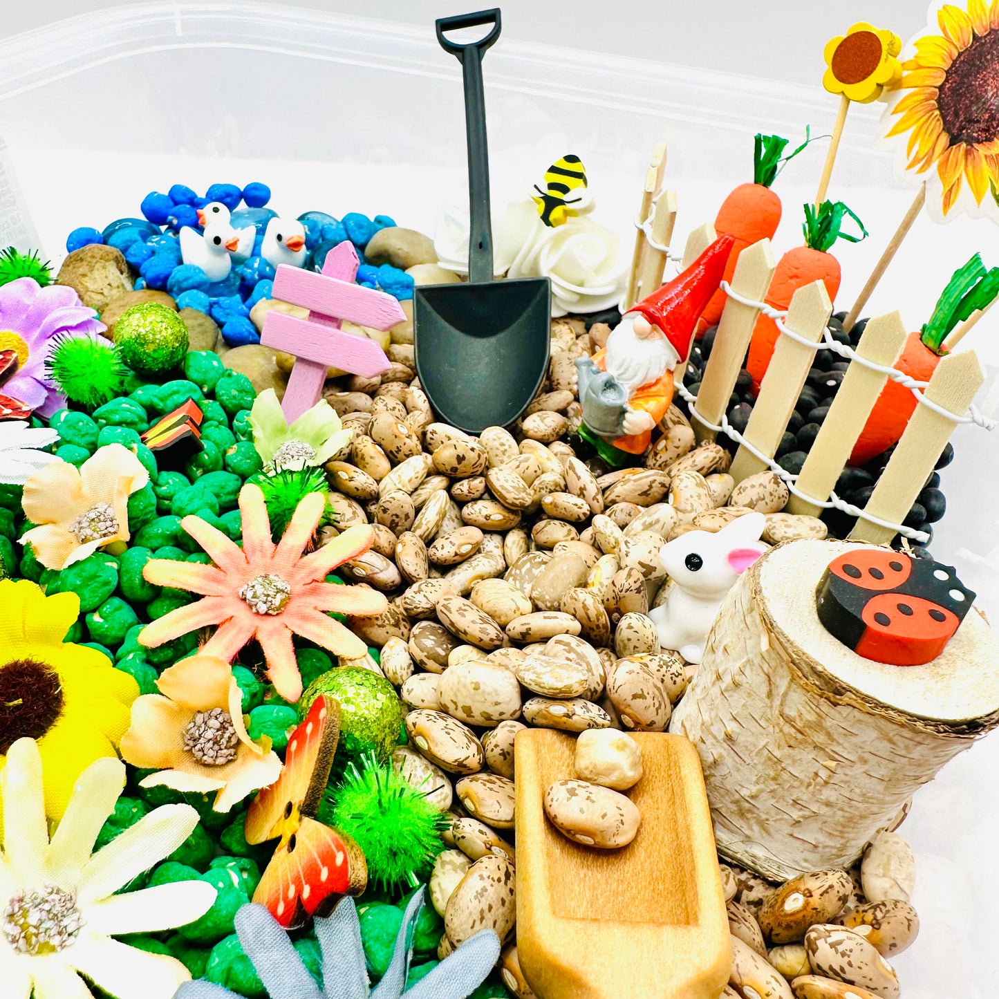 Load image into Gallery viewer, Flower Garden Sensory Bin Activity Toys Poppy and Pine Creations   
