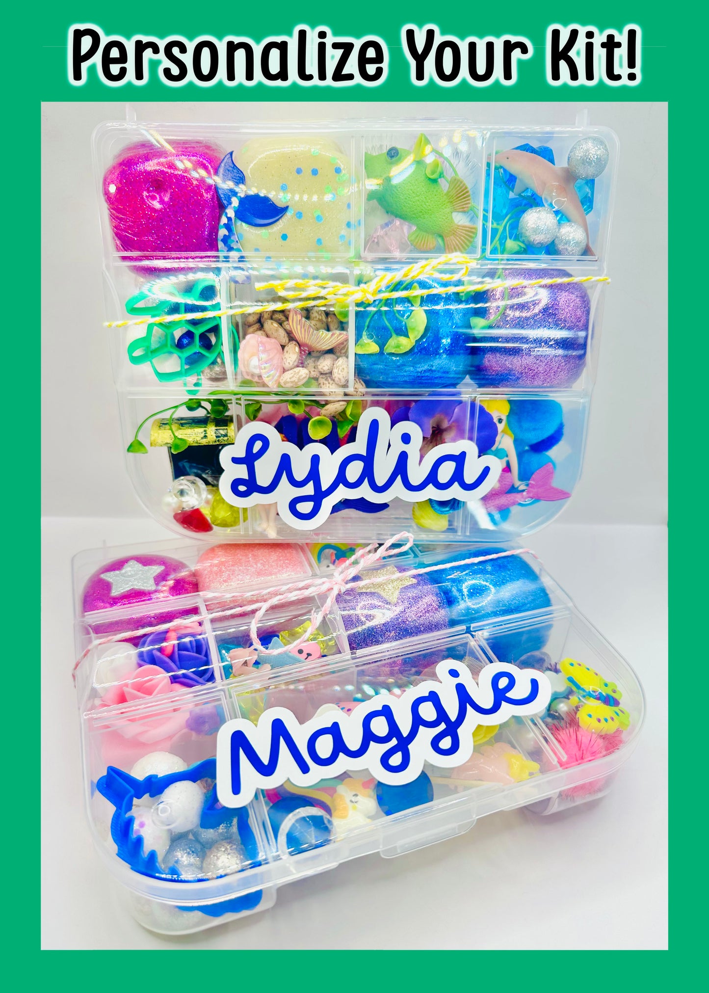 Mermaid Playdough Sensory Kit Activity Toys Poppy and Pine Creations