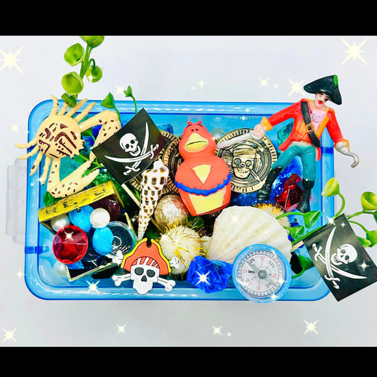 Pirate Playdough Sensory Box Activity Toys Poppy and Pine Creations   