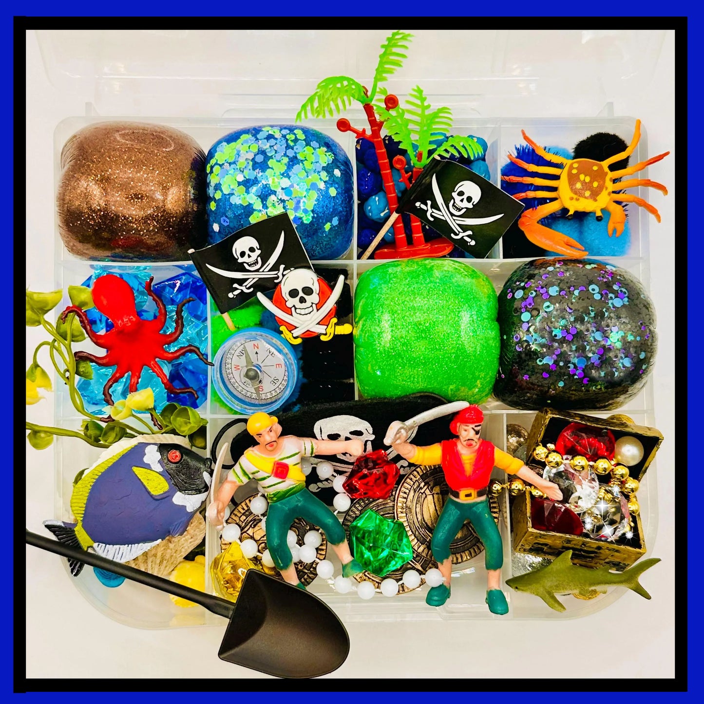 Pirate Adventure Playdough Sensory Kit Activity Toys Poppy and Pine Creations   