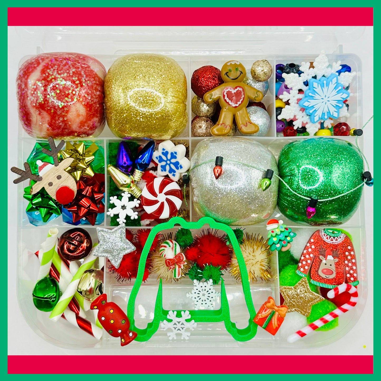 Ugly Sweater Playdough Sensory Kit Activity Toys Poppy and Pine Creations   