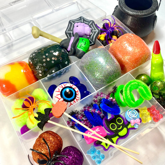 Halloween Playdough Sensory Kit Sensory Kit Poppy and Pine Creations   