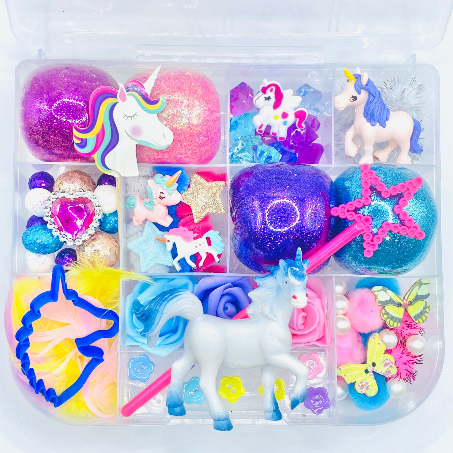 Unicorn Play Dough Sensory Kit Activity Toys Poppy and Pine Creations   