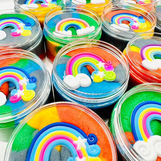 Rainbow Playdough Jars Activity Toys Poppy and Pine Creations   