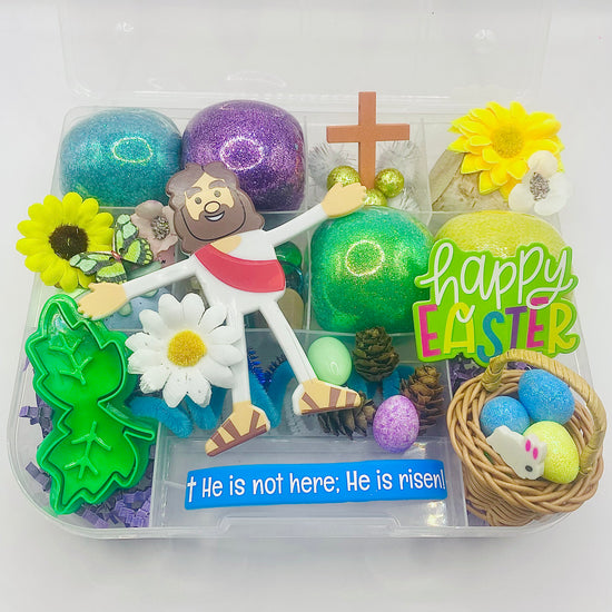 Easter Jesus Playdough Sensory Kit Activity Toys Poppy and Pine Creations   