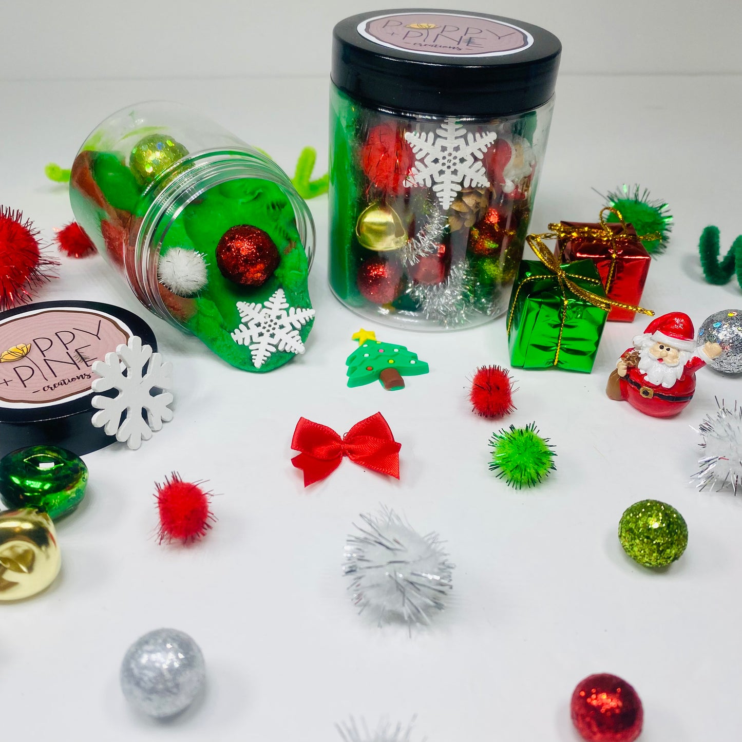 Christmas- EVERYTHING Christmas Playdough Jar Activity Toys Poppy and Pine Creations