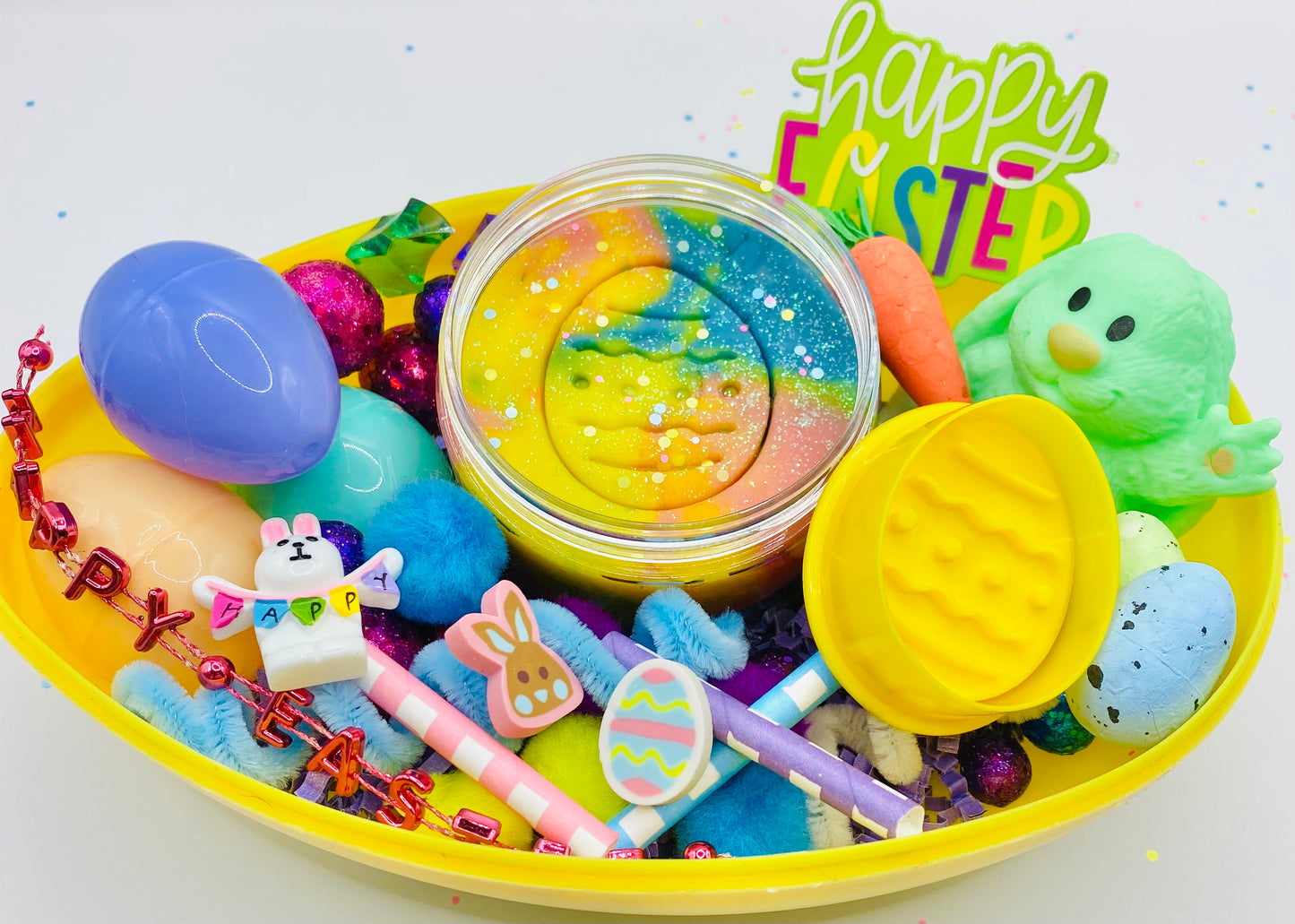 Easter Egg Swirl Playdough Sensory Kit Activity Toys Poppy and Pine Creations   
