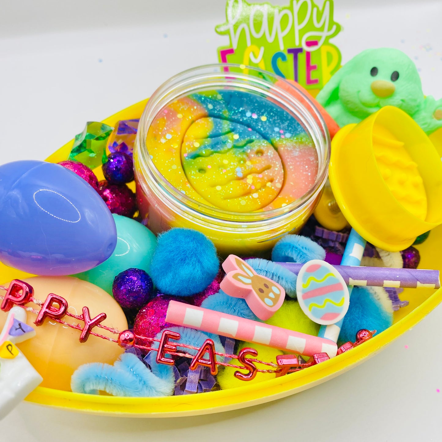 Easter Egg Swirl Playdough Sensory Kit Activity Toys Poppy and Pine Creations   