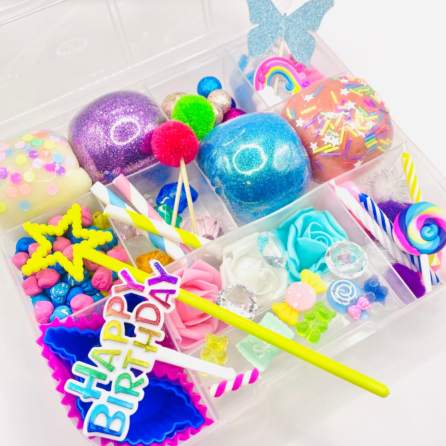 Birthday Girl Playdough Sensory Kit Activity Toys Poppy and Pine Creations   