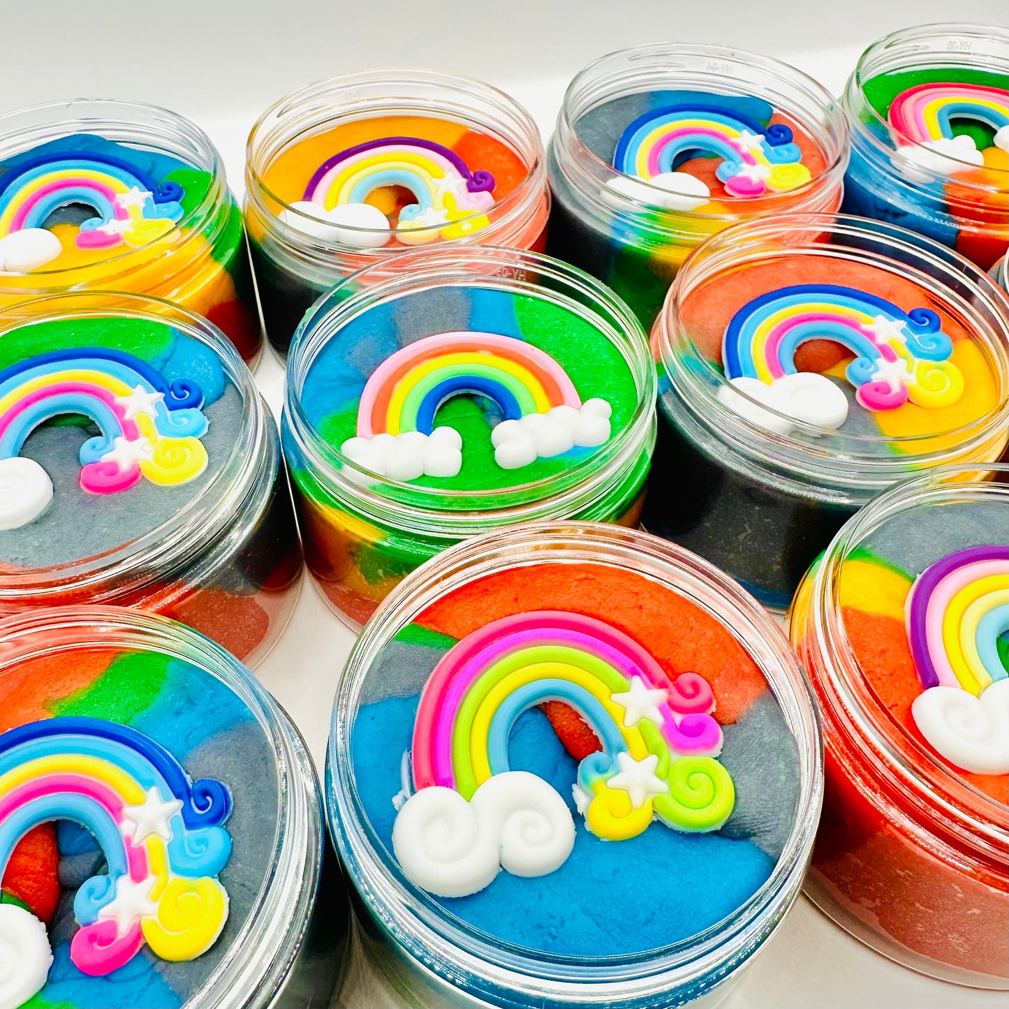 Rainbow Playdough Jars Activity Toys Poppy and Pine Creations   